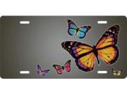 Butterflies on Gray Airbrush License Plate Free Names on this Air Brush
