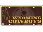 Wyoming Cowboys Metal License Plate