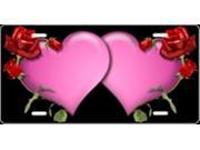 Rose Hearts Pink Airbrush License Plate Free Names on this Air Brush