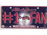 Atlanta Braves 1 Fan License Plate