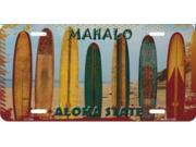 Mahalo Aloha State Hawaii Metal License Plate