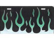 Green Flames License Plate Free Personalization on this plate