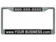 Custom Your Business Double Panel License Frame. Free Screw Caps Included
