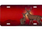 Deer on Red License Plate Free Personalization on this plate