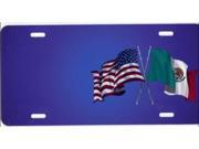 American Mexican Flags Blue Offset Airbrush License Plate Free Names on Air Brush