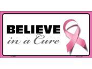 Believe in a Cure Breast Cancer License Plate