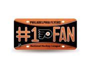Philadelphia Flyers 1 Fan Glitter License Plate