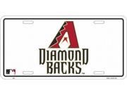 Arizona Diamondbacks White License Plate