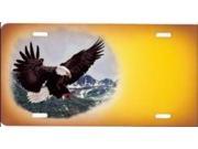 Eagle on Yellow Gold Offset Airbrush License Plate Free Names on Air Brush