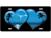 Blue Heart Island License Plate Free Personalization on this plate