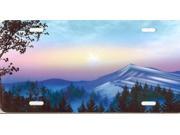 Mountains Full Color License Plate