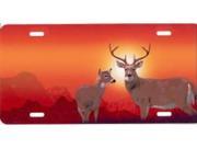 Deer on Orange License Plate Free Personalization on this plate