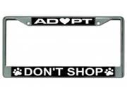 Adopt Don t Shop Photo License Plate Frame Free Screw Caps with this Frame