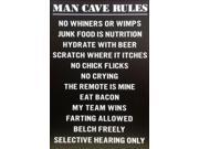Man Cave Rules 1 Parking Sign