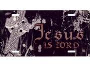 Jesus is Lord on Black License Plate
