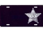 Silver Sheriff Star License Plate Free Personalization on this plate