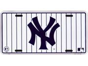 New York Yankees White Pinstripe License Plate