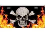 Jolly Roger On Flames Airbrush License Plate Free Names on this Air Brush