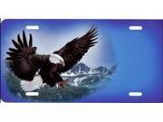 Eagle on Blue Offset Airbrush License Plate Free Names on this Air Brush