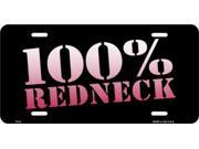 100% Redneck License Plate