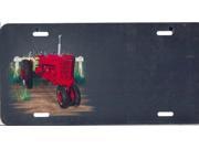 Tractor Red Airbrush License Plate Free Names on this Air Brush