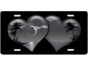 Gray Heart Island License Plate Free Personalization on this plate