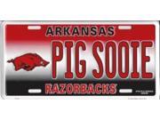 Arkansas Razorbacks PIG SOOIE Metal License Plate
