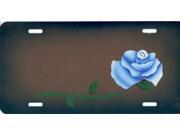 Blue Rose on Blue Gray Airbrush License Plate Free Names on this Air Brush