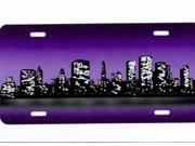 City Scape Scene Airbrush License Plate Free Names on this Air Brush