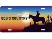 God s Country Full Color Airbrush License Plate