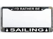 I d Rather Be Sailing Photo License Plate Frame Free Screw Caps with this Frame