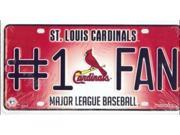 St. Louis Cardinals 1 Fan License Plate