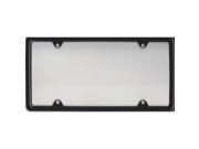 Plain Black Metal License Plate Frame Kit Free Screw Caps with this Frame