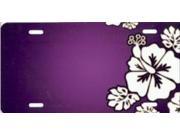 Hawaiian on Purple Offset Airbrush License Plate Free Names on Air Brush