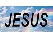 Jesus On Clouds With Rainbow Photo license Plate