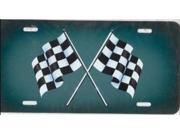 Checkered Flag Green Airbrush License Plate Free Names on this Air Brush