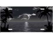 Grey Black Scenic Palms Airbrush License Plate Free names on this Air Brush