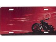 Motorcycle Chopper Offset Red Plate