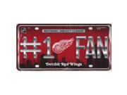 Detroit Red Wings 1 Fan License Plate