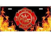 Fire Dept. Flames Airbrush License Plate Free Names on this Air Brush