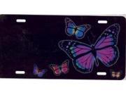 Butterflies on Black Airbrush License Plate Free Names on this Air Brush