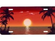 Red Sunrise License Plate Free Personalization on this Plate