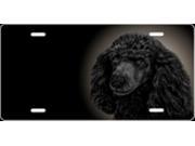 Black Poodle Airbrush License Plate Free Personalization on this Air Brush