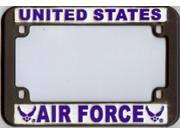 Air Force Vinyl Motorcycle License Plate Frame Free Screw Caps with this Frame