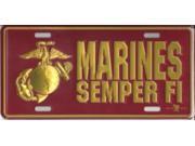 Marines Semper Fi Metal License Plate