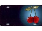 Cherries on Black License Plate Free Personalization on this Plate