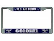 U.S. Air Force Colonel Chrome License Plate Frame