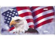 Patriotic Eagle American Flag License Plate
