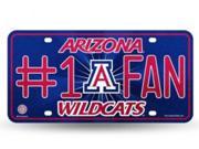 Arizona Wildcats 1 Fan Glitter License Plate