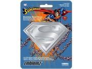 Silver 6 x 8 Superman Stainless Steel Decal